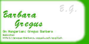 barbara gregus business card